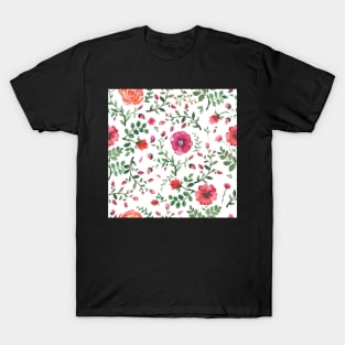 Elegance Seamless pattern with flowers T-Shirt